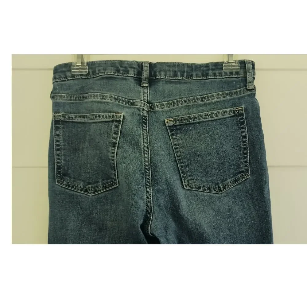 Gap Girls '70s Hi Rise flare Medium Wash blue  jeans Size 16 VGUC